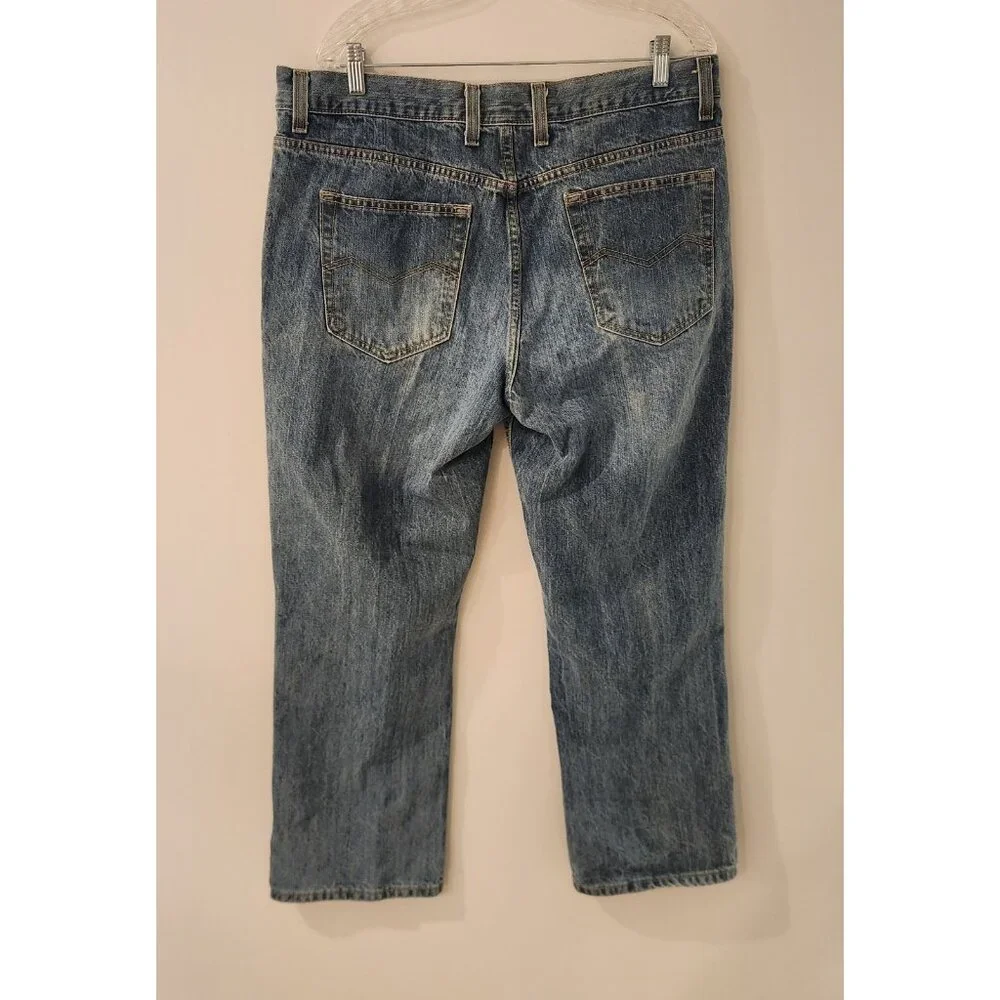 Red Camel Jeans Hawk‎ 9914 Retro Vtg Straight Light Wash Blue Denim Mens 38x30